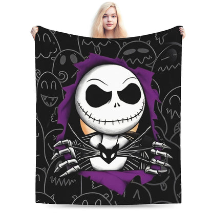 Nightmare Before Christmas Jack Cartoon Blanket Quality Soft  Throw Blanket Autumn Camping Couch Bed Graphic Bedspread