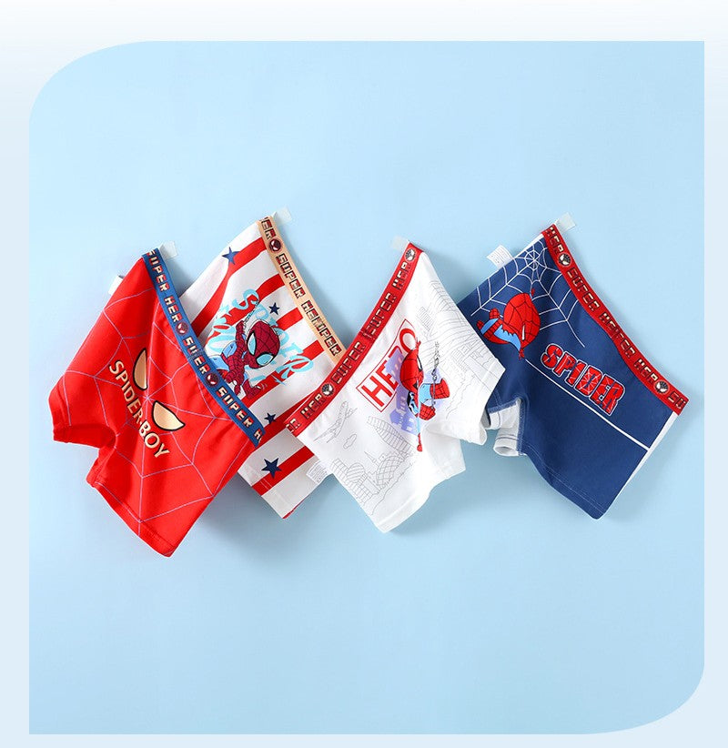 Cueca Boxer Infantil 4 Peças Pokémon para Meninos Algodão Anime U Pouch Bulge Roupa Íntima Desenho Animado Shorts Infantis Fofos Respiráveis Calças Boxer 2-12 Anos