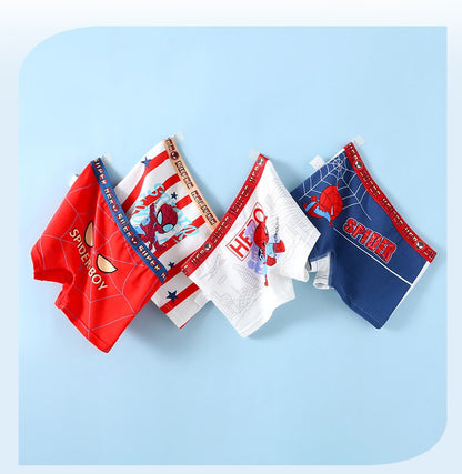 Cueca Boxer Infantil 4 Peças Pokémon para Meninos Algodão Anime U Pouch Bulge Roupa Íntima Desenho Animado Shorts Infantis Fofos Respiráveis Calças Boxer 2-12 Anos