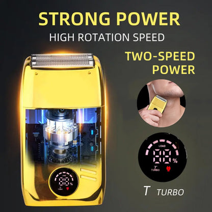 Electric Shaver for Men Waterproof Twin Blade Reciprocating Cordless Razor USB Rechargeable Shaving Machine Barber Trimmer