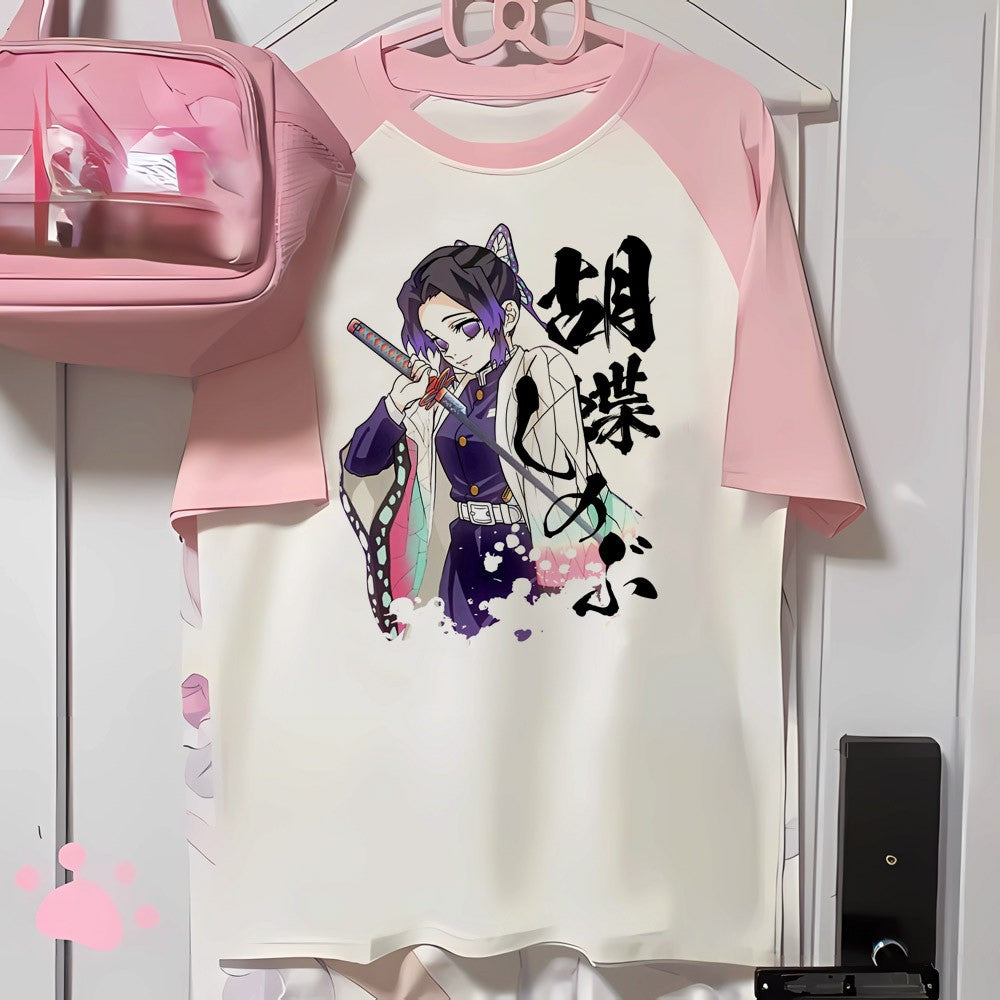 Mitsuri top women anime t shirt girl 2000s Japanese funny clothing