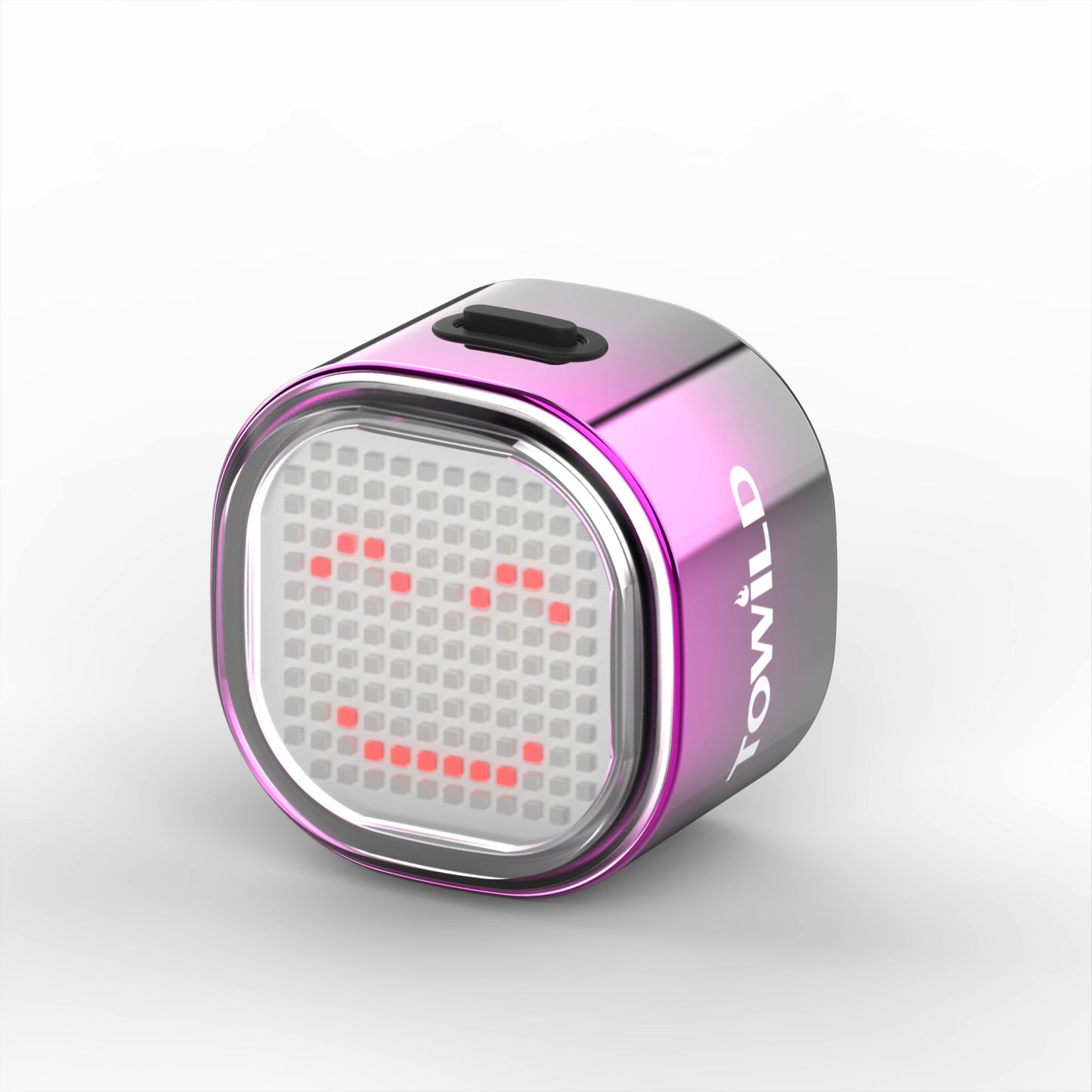 TOWILD TL08 Luz traseira com expressão inteligente 140 LEDs Sensor de frenagem Bluetooth Luz traseira de bicicleta personalizável
