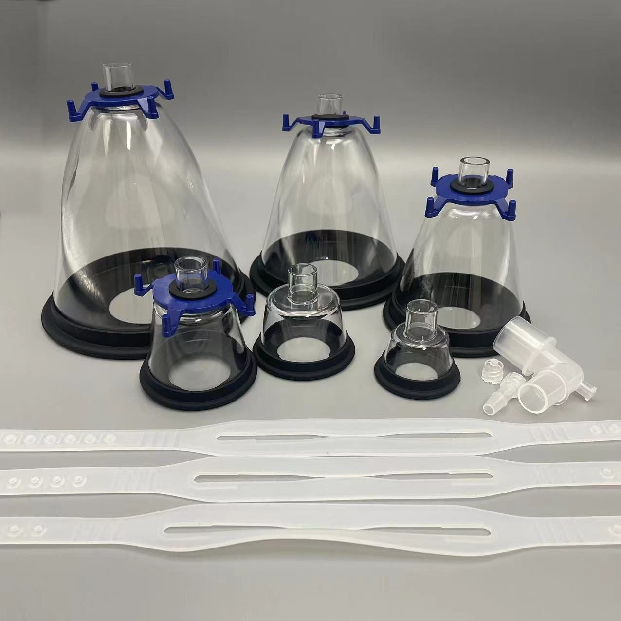 Máscaras de Anestesia para Pets para Cães e Gatos Ressuscitador Manual Transparente Máscaras de Oxigênio para Anestesia Veterinária Suprimentos para Sala de Cuidados de Pets