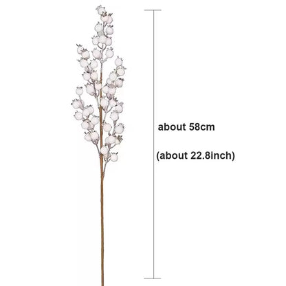 58cm Artificial White Berry Bouquet Christmas Berry Branches For Flowers Arrangements &Home DIY Crafts Fake Snow Tree Decoration