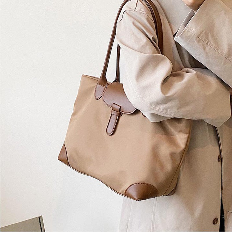 JIOMAY 2025 New Women's Brown Large Capacity Shoulder Bag Casual Simple Handbag Sport Portable Tote Bag for Daily Use