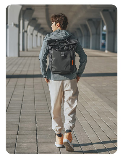 Mochila Masculina para Notebook 15,6" Tangcool - Grande Capacidade, Multifuncional, Fecho Rolê, Leve, para Viagem, Impermeável, Escolar