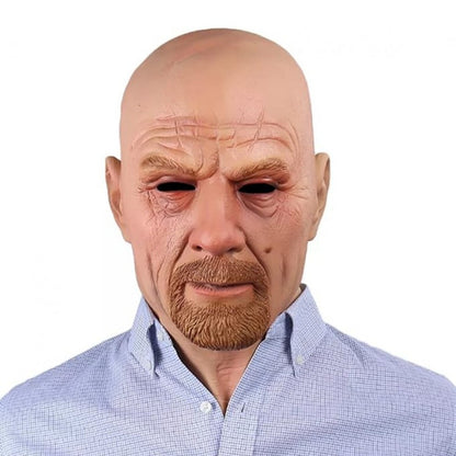 Elderly Woman Man Mask Wrinkle Full for Head Mask Grandpa/Grandma Face Mask Devil Novelty Supplies Halloween Party Cosplay Props