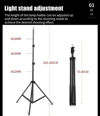 Photography Backdrop Stand Photo Studio Background Backdrops Chromakey Green Screen Support System Frame Carry Bag Light Kits