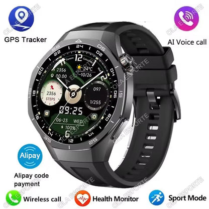 Novo Smartwatch GT5 Pro 5 Pro Masculino Tela HD AMOLED GPS Frequência Cardíaca Chamada Bluetooth IP68 À Prova D'água Smartwatch Masculino Presentes de F Fim de Ano