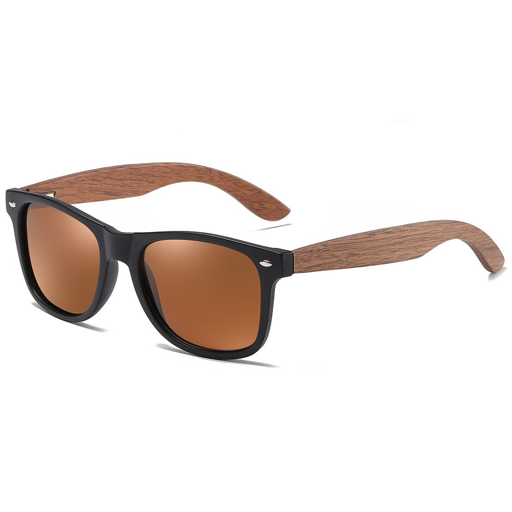 Óculos de Sol GM Ecológicos de Madeira de Nogueira Retrô UV400 Polarizados de Bambu Masculino Moderno Lente Anti-Azul 7061h