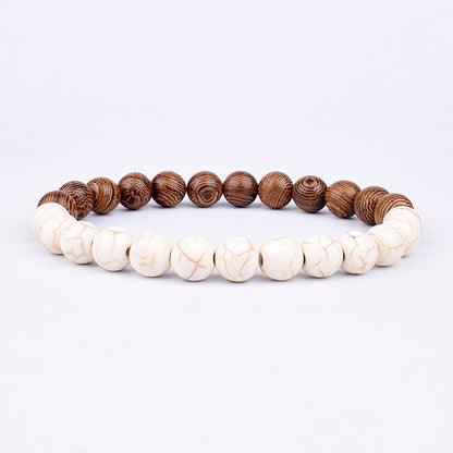 Pulseira de Pedra Vulcânica para Homens Lava Madeira 8mm Contas Pulseira Buda Tibetano Corrente de Pulso Feminina Masculina Jóias Presente Novas Pulseiras