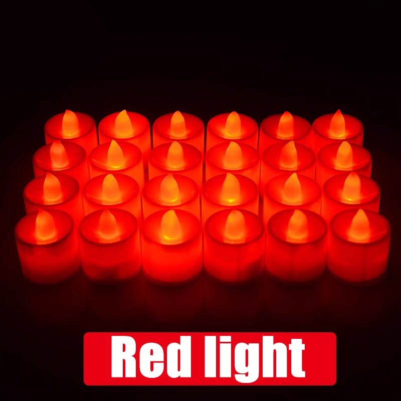 1/48PCS  LED Candle Battery-Power Tealight Flameless Fake Candle Light Christmas Wedding Birthday Wedding Romantic Decor Lamp
