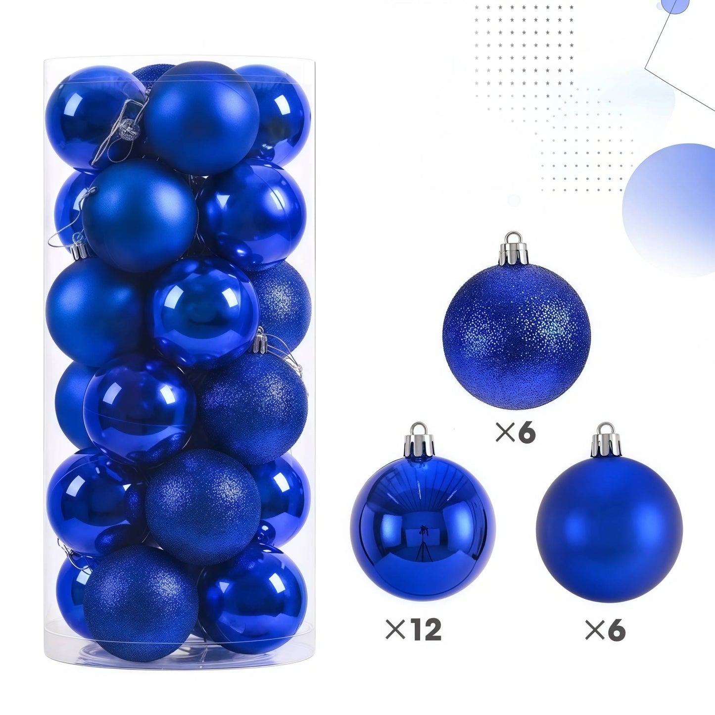 3/4cm Christmas Ball Hanging Christmas Tree Ornament for Home Indoor Decor New Year 2026 Navidad DIY Christmas Decoration Gifts