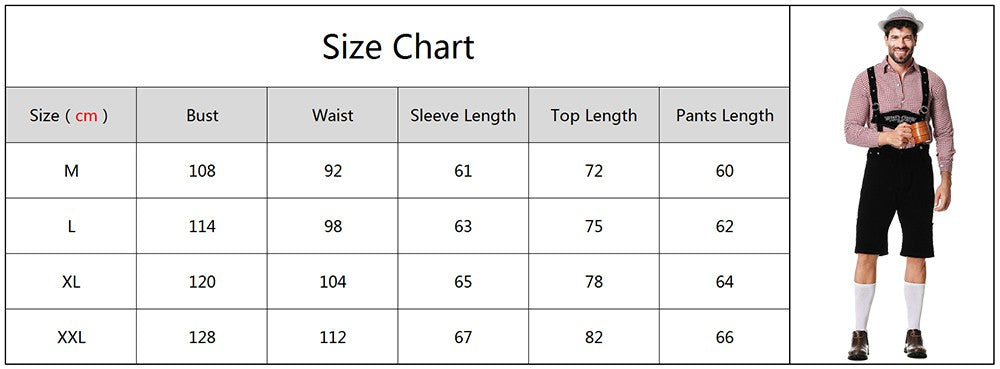 Women Bavaria Oktoberfest Dress Oktoberfest Costume for Men Bavarian German Beer Festivals Men German Beer Festival Costume