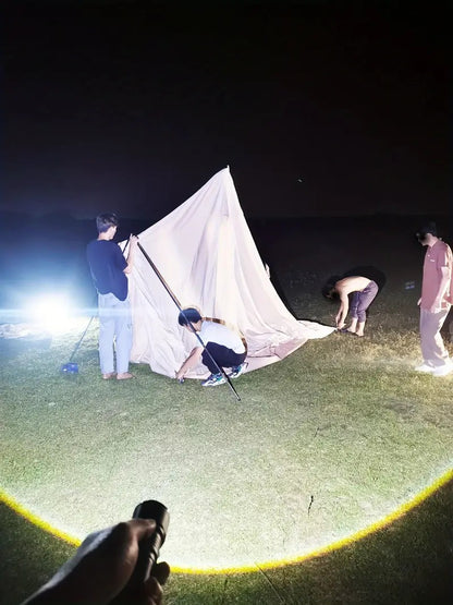 2025 New 15000mAh White Laser Flashlights 990000LM Ultra Powerful Flashlight Zoom USB Rechargeable Lantern Outdoor Camping Torch