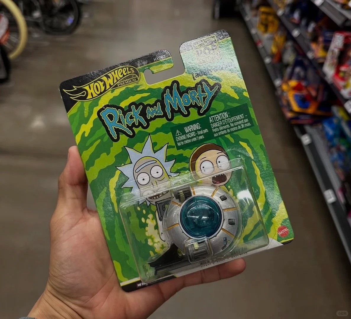 Hot Wheels Premium Réplica de Entretenimento Nave do Rick de Rick e Morty Brinquedo Colecionável de Metal Fundido Modelo Veículo Presentes