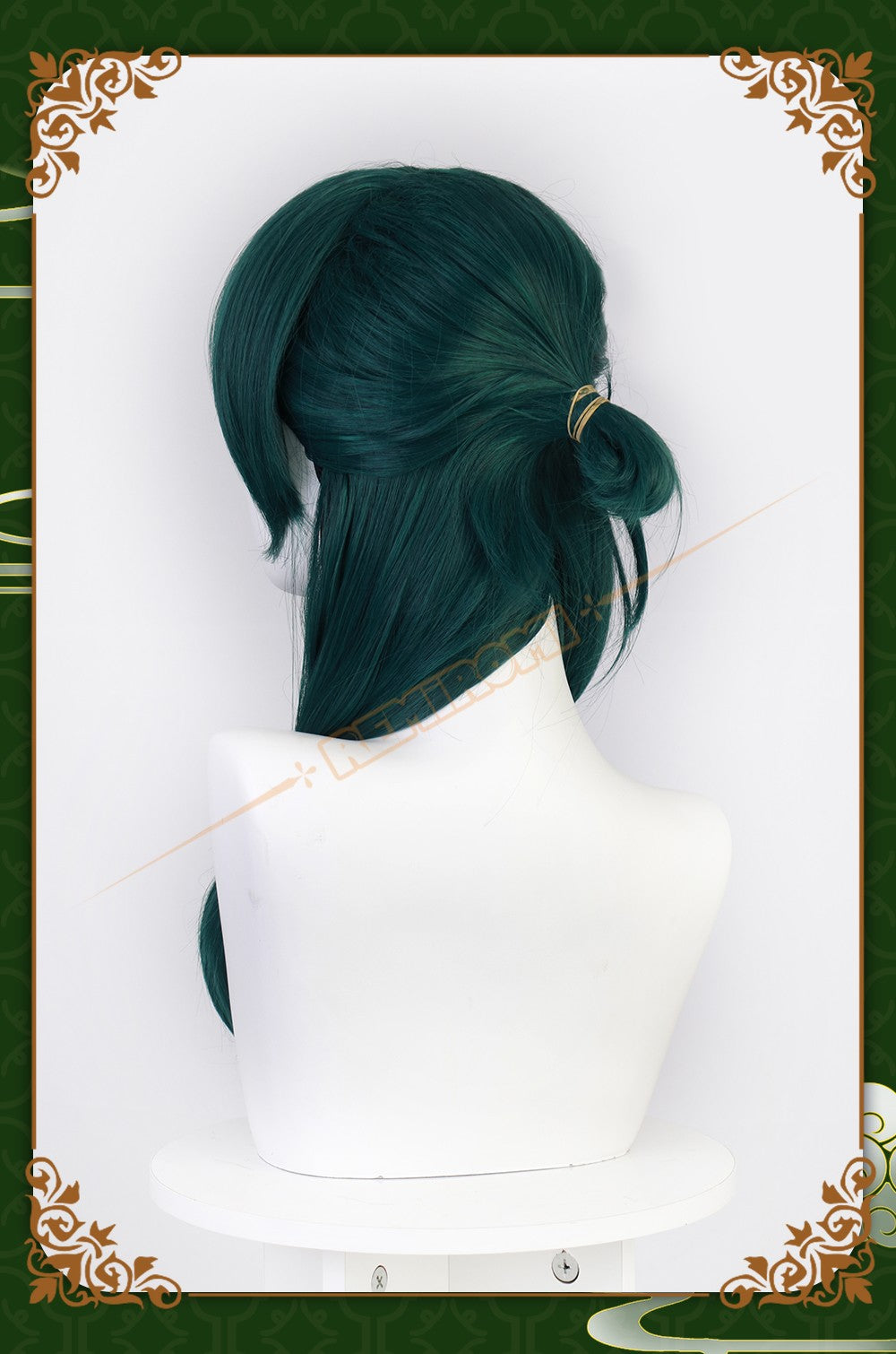 Peruca de Cosplay Maomao Sintética Anime The Apothecary Diaries Cabelo Verde 2 Estilos Kusuriya no Hitorigoto Grampo de Cabelo Touca + Touca de Peruca