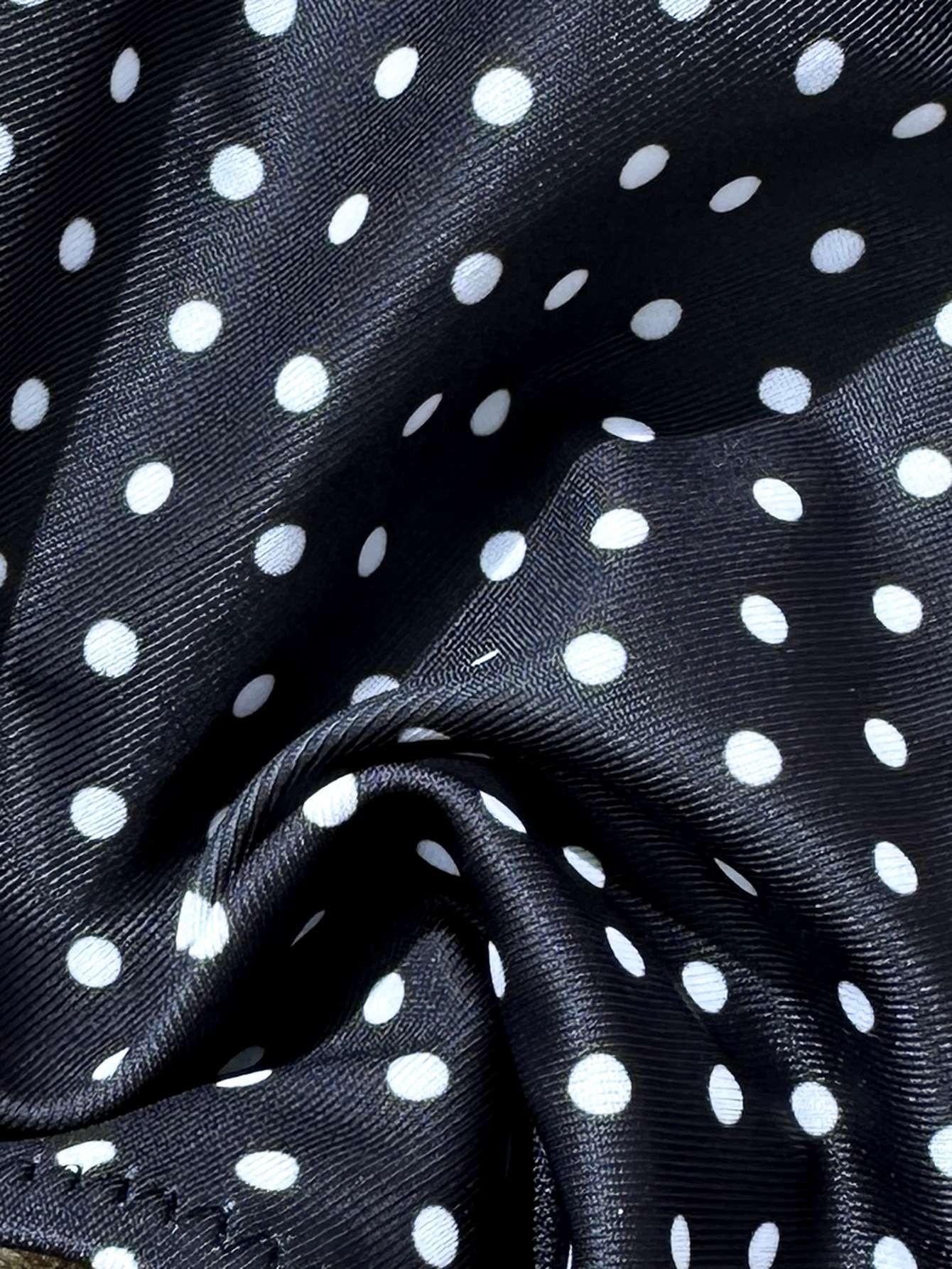 Sexy Black Dot Print Bikini Set Women Halter Lace Patchwork Push Up Bra Tie Side Thong Swimsuit 2025 Beach Bathing Suit Swimwear