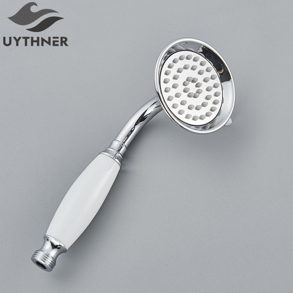 Ducha Chuveiro Banheiro Vintage Cerâmica Latão Montado Parede Torneira Pulverizador Acessório Hardware Chuveirinho