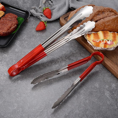 ?CC55?9/12/14inch Stainless Steel Food Clip Kitchen Restaurant Baking Bread Clip Multifunctional Barbecue Clip Steak Clip
