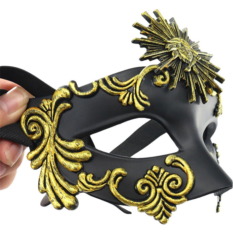 Roman Sun God Steampunk Phantom Masquerade Cosplay Mask Plastic Half Face Men Women Punk Carnival Halloween Props Dance Mask