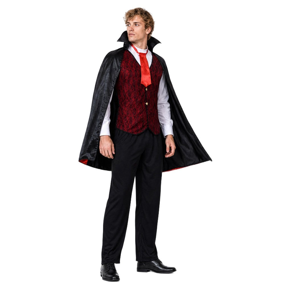 Adult Vampire Costume Men's Medieval Gothic Costume Set Suitable for Halloween Parties Movie Theme Cosplay Costume