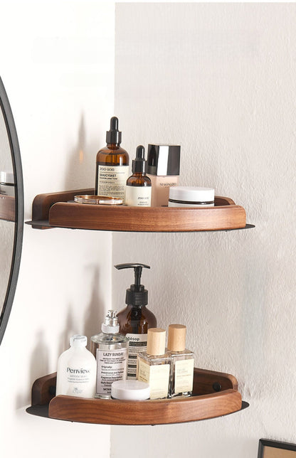 bathroom shelves wall mounted toilet and bathroom storage solid wood non perforated triangular frame wall corner rack