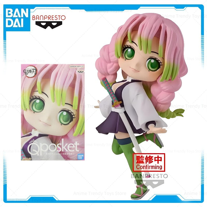 Em estoque Original Banpresto Demon Slayer Q posket Kanroji Mitsuri Action Anime figura modelo brinquedos Presente Genuíno WY