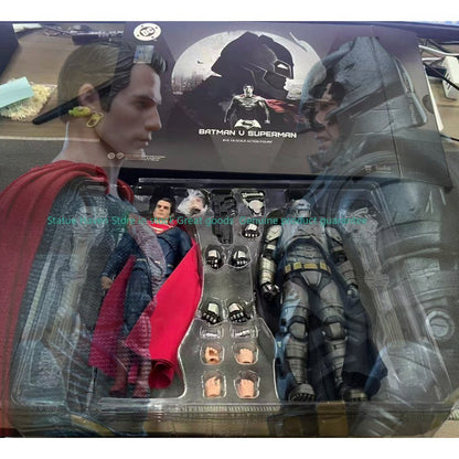 Pré-venda NOVO Original DC Fondjoy BVS Armored Batman Battle Damaged Superman Figure Set 1/9 Batman vs Superman?A Origem da Justiça