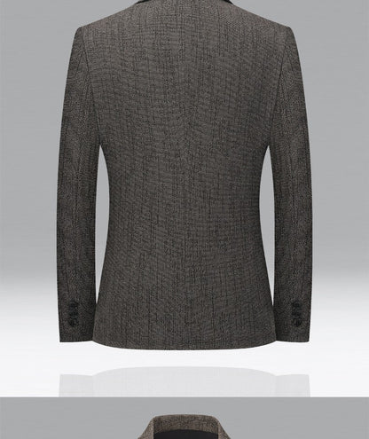 New autumn men business casual suits for middle-aged professionals Slim-fit single suit for men Father's style jacket and shirt