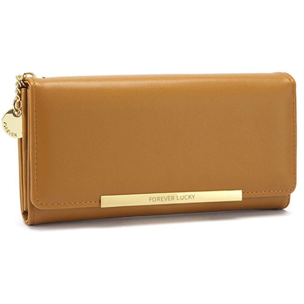 Fashion Portable Solid Color Female Long Purse Zipper Clutch Bag Large Capacity PU Leather Women Zipper Wallet
