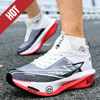 NEW Running Shoes Men Sports Marathon Carbon Plate Breathable Lightweight Women Comfortable Athletic Leisure Sneakers Footwear