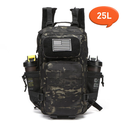 Mochila Tática 25L/50L Caça MOLLE Bolsa GYM Para Homens EDC Caminhada Ao Ar Livre Com 2 Porta-Garrafas
