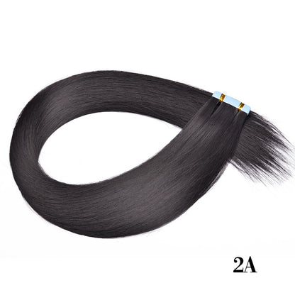 Apliques de Cabelo Sintético Liso com Fita Adesiva 10 Peças Extensão de Cabelo Natural 24 polegadas para Mulheres Invisível Dupla Face Estilo Livre