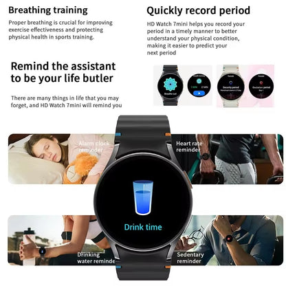 2025 New Watch 7 Classic GPS Sports Smartwatch1.5inch AMOLED HD Screen Voice Assistant Bluetooth Call Smart Watch For Men Women