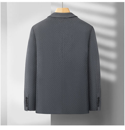 2025 Men's High-End Boutique Wool Suit Casual Business Top Coat Fashion Gentleman Party Four Seasons Elegant Tailored Suit