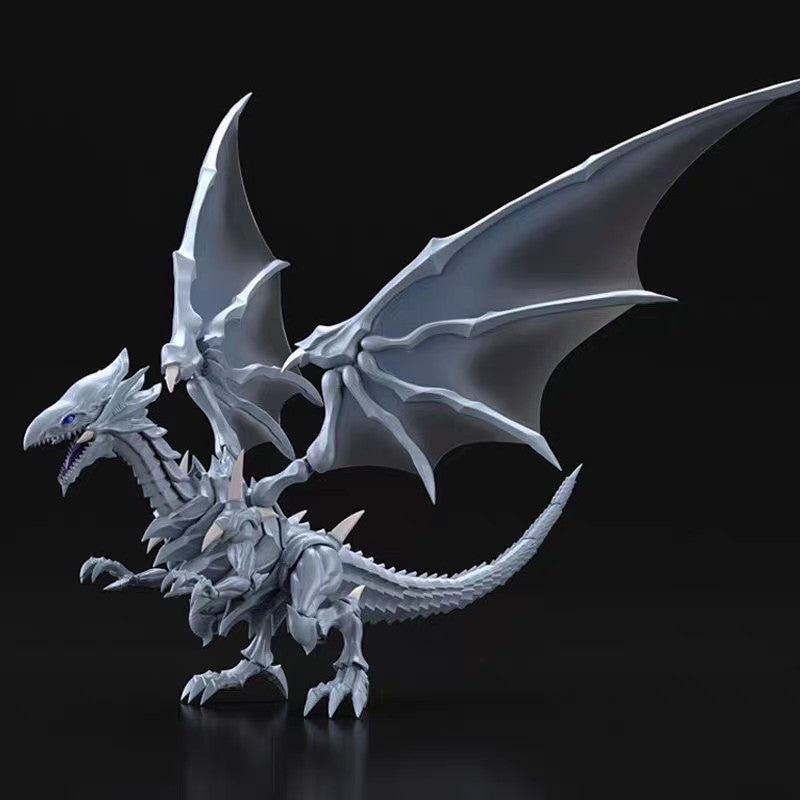 ?New-Hot?Yu-Gi-Oh Arrogant Dragon Blue-Eyes White Dragon  Assembly Model Figure Desktop Decoration Holiday Birthday Gift