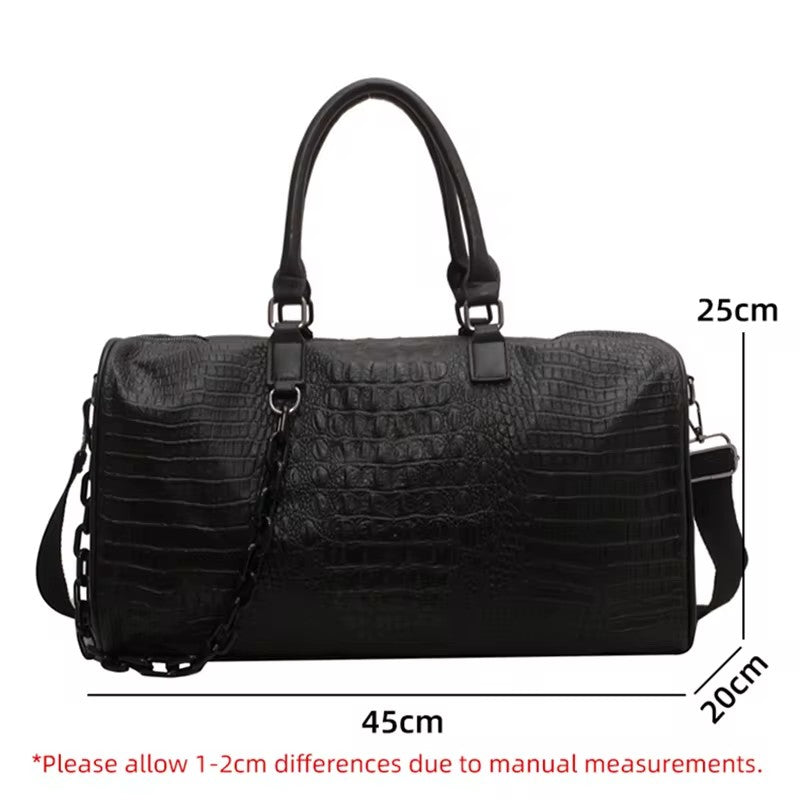 Women Travel Duffel Handbag Large Capacity Business Candy Color Shoulder Bag Waterproof PU Trip Commuting Gym Crossbody Pack