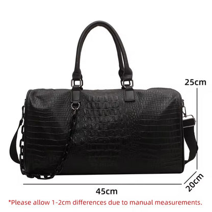 Women Travel Duffel Handbag Large Capacity Business Candy Color Shoulder Bag Waterproof PU Trip Commuting Gym Crossbody Pack