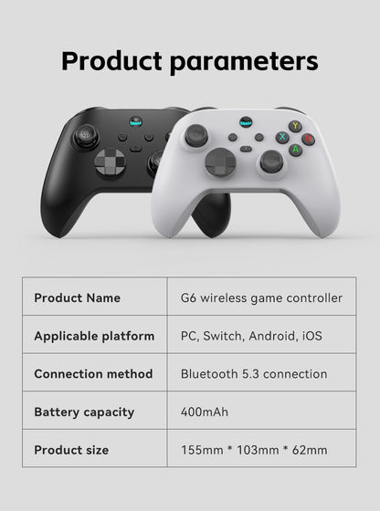 G6 Wireless Mobile Game Controller with Hall Trigger and Hall Joystick Supporting Switch/PC/Android/iOS