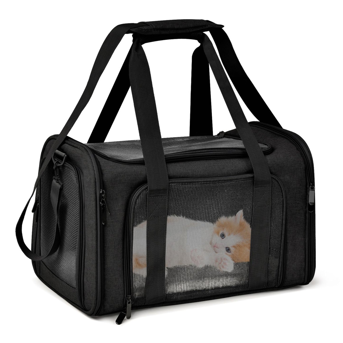 Bolsa de Transporte para Cães Mochila Soft de Lado Mochilas para Animais de Estimação de Gato Transportadores para Cães Bolsas de Viagem Aprovadas pela Companhia Aérea para Cães Pequenos Gatos Passeio