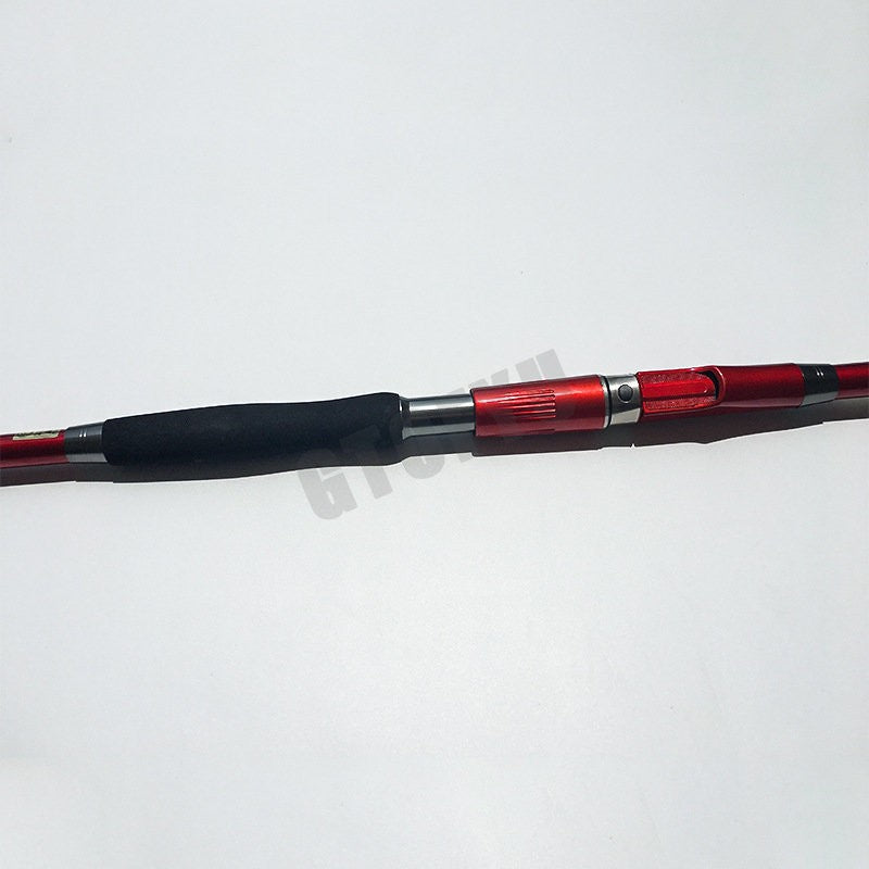 1.8M 2.1M  2.4M Portable 3-Piece Fishing Rod Travel Surf Saltwater Carbon Spinning Rod 30-50lb Boat Jigging Trolling Fishing Rod