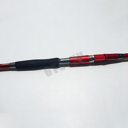 1.8M 2.1M  2.4M Portable 3-Piece Fishing Rod Travel Surf Saltwater Carbon Spinning Rod 30-50lb Boat Jigging Trolling Fishing Rod
