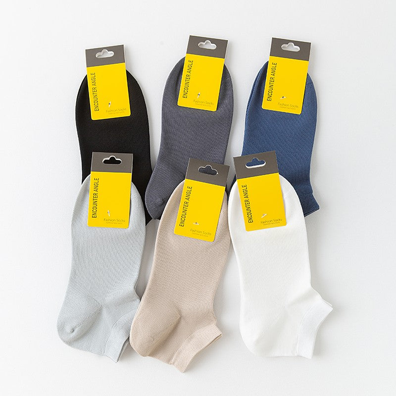 6Pairs High Quality Men Combed Cotton Socks Short Breathable Odor proof and antibacterial Business Spring Summer for Male sock