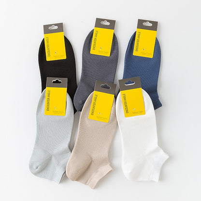 6Pairs High Quality Men Combed Cotton Socks Short Breathable Odor proof and antibacterial Business Spring Summer for Male sock