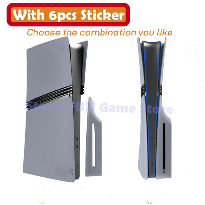 Limited 30th Anniversary for PS5 Pro Faceplate Vinyl Logo Sticker P-5 Fat Console Cover Face Plate Shell Replacement
