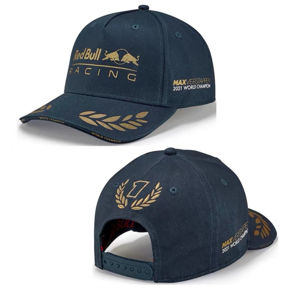 Boné de beisebol Oracle Red Bull Racing campeão geral F1 Max Verstappen Mesmo estilo chapéu de sol masculino lazer ao ar livre com aba