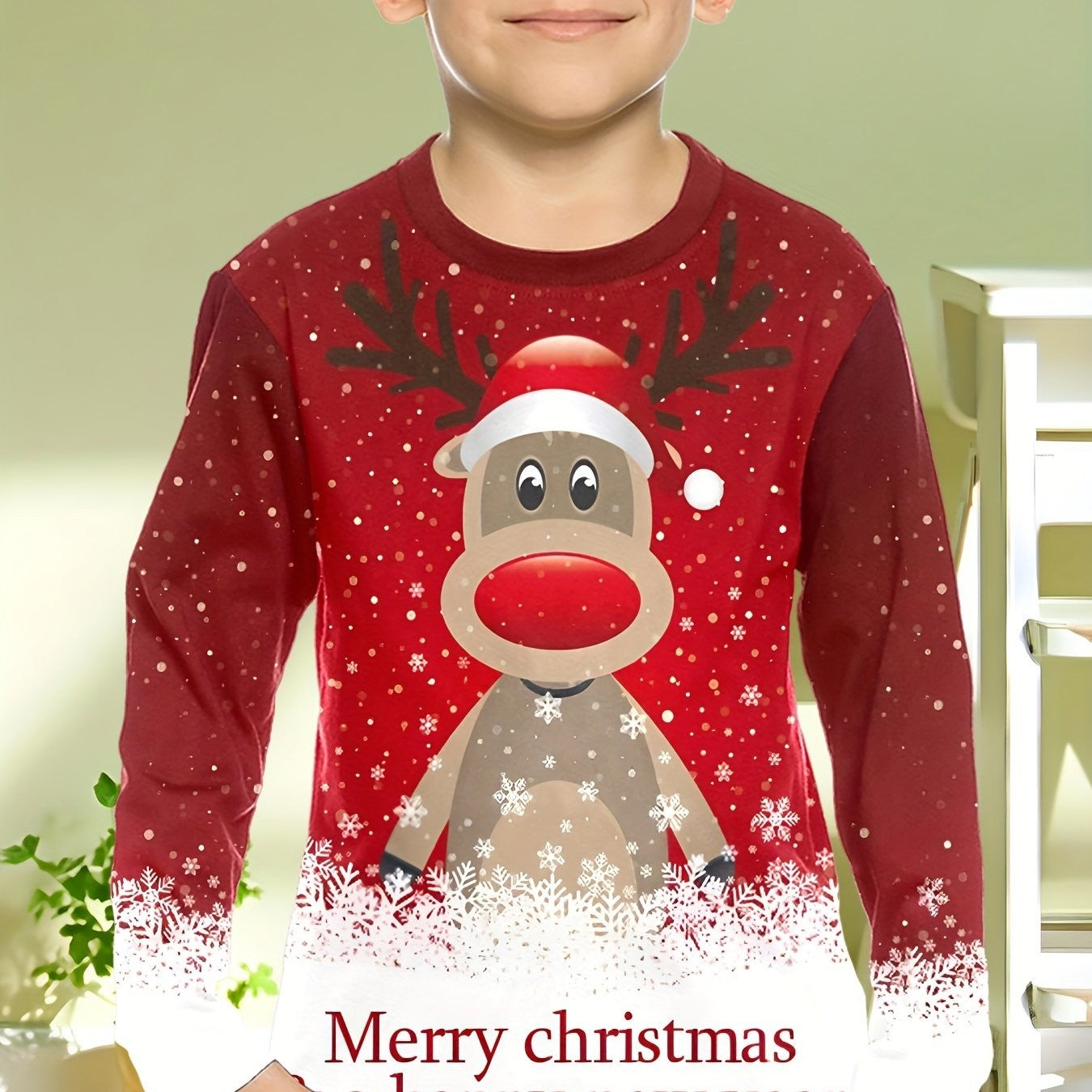 Children's Clothing Boys Tshirt Long Sleeve Santa Claus Print Children Spring Fall Clothes Stylish Christmas Party Girl Clothes