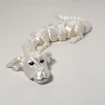 3D Printed Dog Dragon Rotatable Articulated Dog Dragon Joint Mobility Simulation Model Office Desktop Ornament Home Decor Gift
