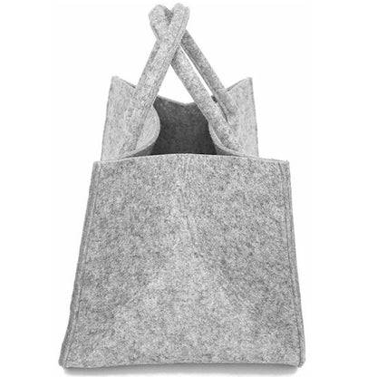 Felt Storage Bag for Fireplace Wood Organizer, Shopping Basket, Magazine Rack, Firewood Pocket, Home Storage Bags Holder